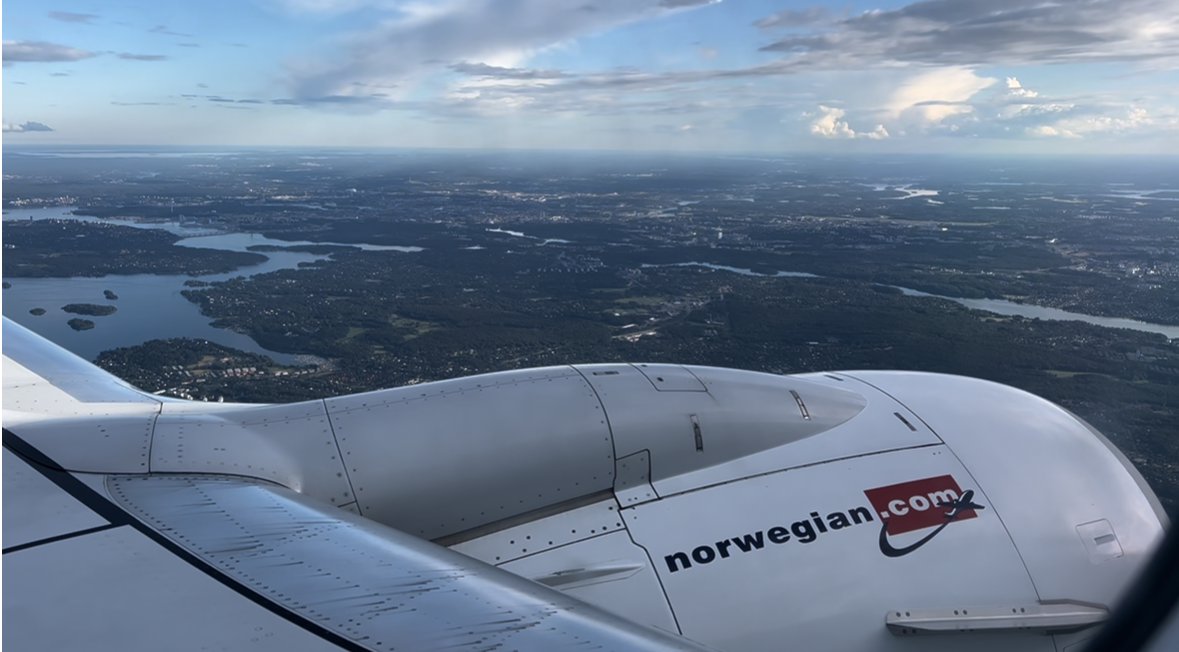 Blick aus dem Flugzeug