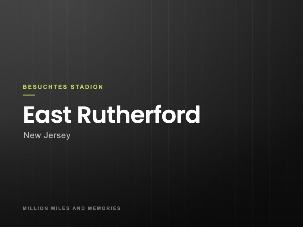 Grafik: Besuchtes Stadion East Rutherford, New Jersey